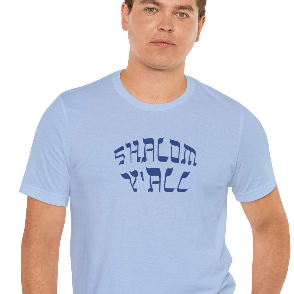 Shalom Y 'All Graphic Tee | Bella Canvas Peace Shirt | Blue Graphic gallery