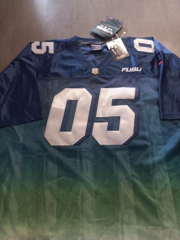 Vintage Y2K Fubu Sports The Collection 05 Mens Jersey Navy/Green Size 2XL NWT gallery
