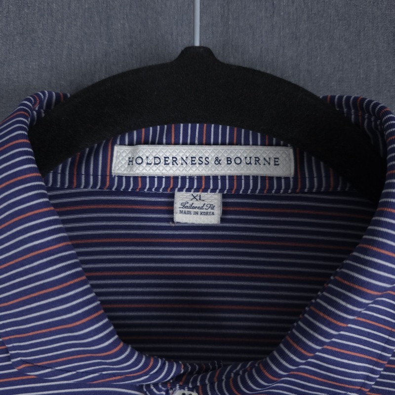 Holderness & Bourne The Sands Performance Golf Polo Mens XL Cavalier Striped gallery