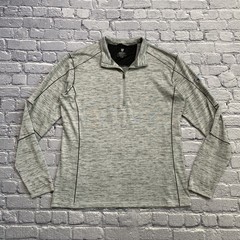 Kuhl Alloy Shirt Men XL Heather Gray 1/4 Zip Outdoor Hiking Baselayer Gorpcore