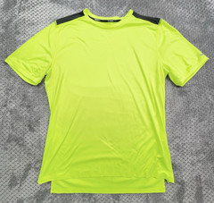 Nike Running Neon Dri Fit Shirt Mens Large Highlighter Crew Neck Short Sleeve