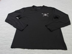 Patagonia Capilene Baselayer Shirt Mens Medium Black BYCU Rowing Oars Graphic