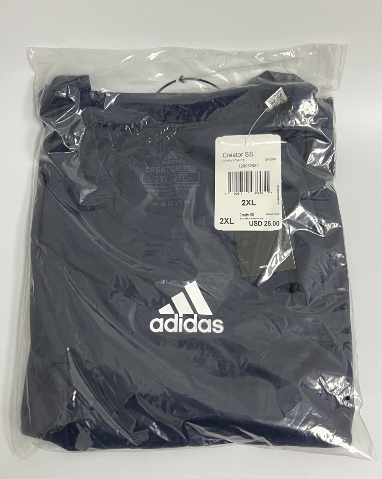 Adidas - Creator - Men's Short Sleeve T-Shirt - Navy - 2X-Large - EK0087 gallery