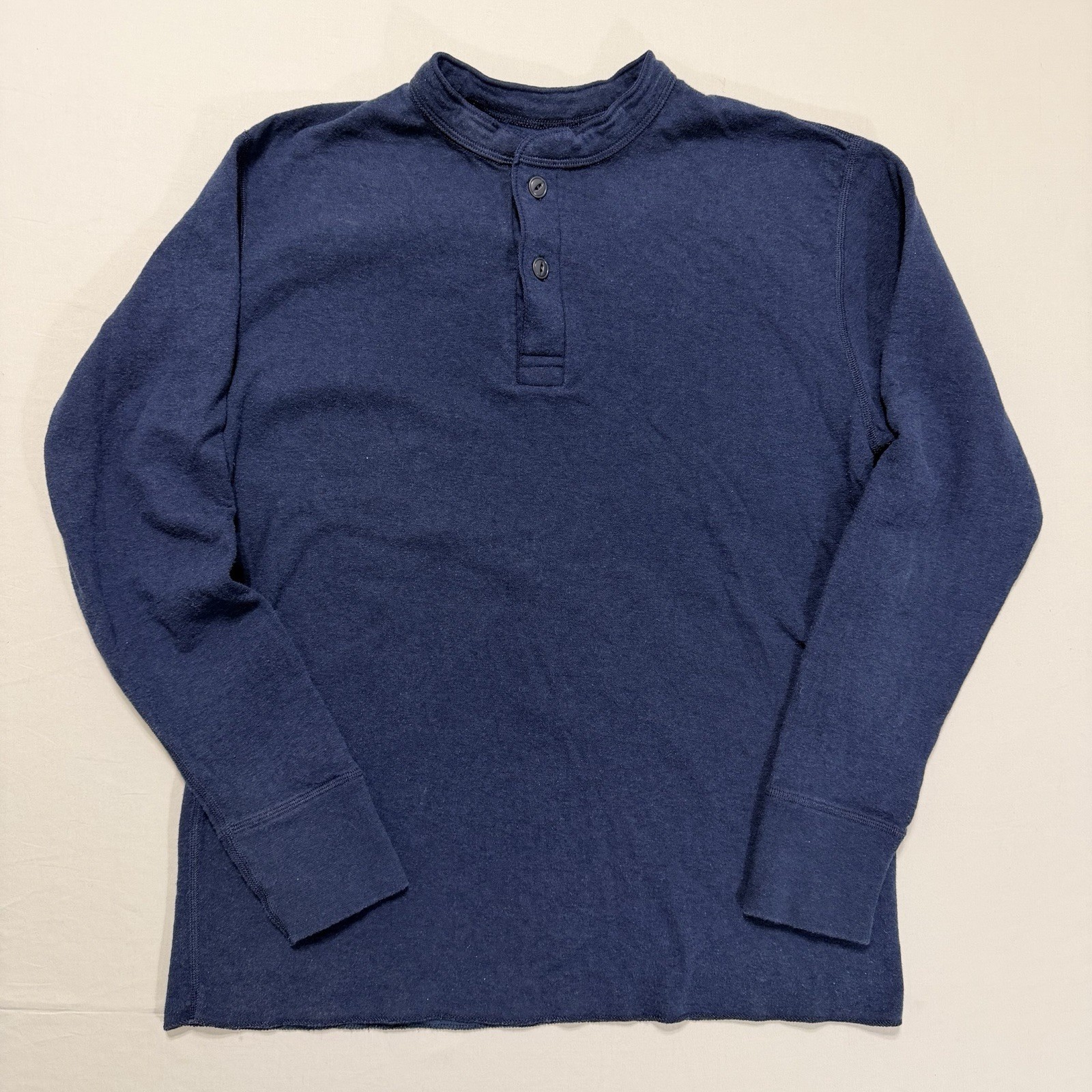 Mens LL Bean Two Layer River Driver Shirt Navy Blue size M Medium Regular Henley gallery