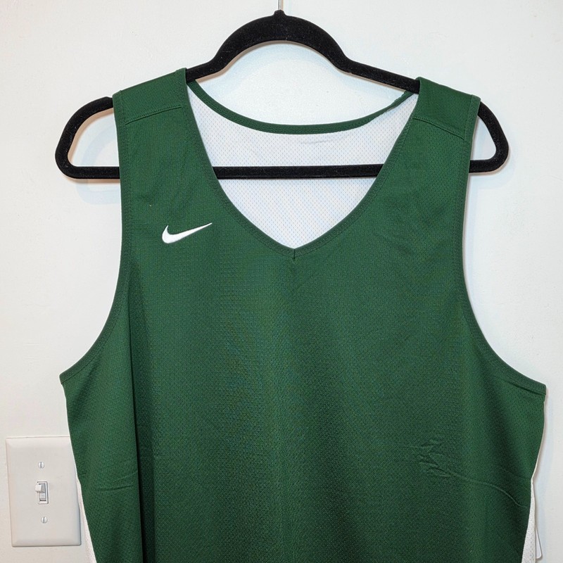 Nike Green White Black Lot Of Two Basketball Jersey Men's Size L NWT gallery