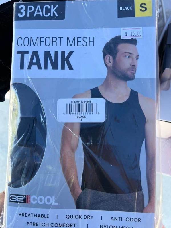 32 Degrees Cool Comfort Mesh Tank 3-Pack Black S Breathable Quick Dry Anti-Odor gallery