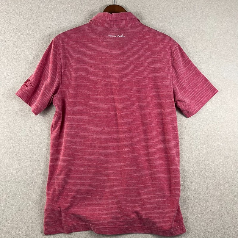 Travis Matthews Polo Mens Sz MED Red Monte Mayor (Spain) Golf Shirt Lightweight gallery