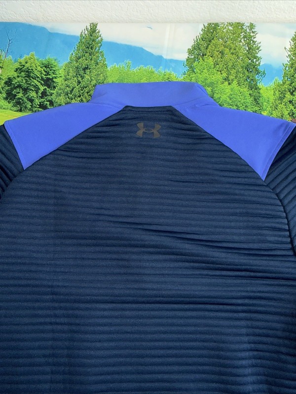 Under Armour Golf Pullover Mens Medium Blue UA Storm 1/4 Zip Performance gallery