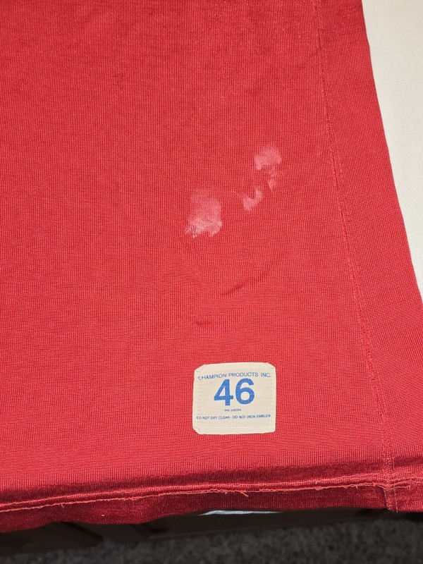 Vtg 1960s 1980s Durene Champion Football Jersey Sz46 Game Used Thrashed Repairs gallery