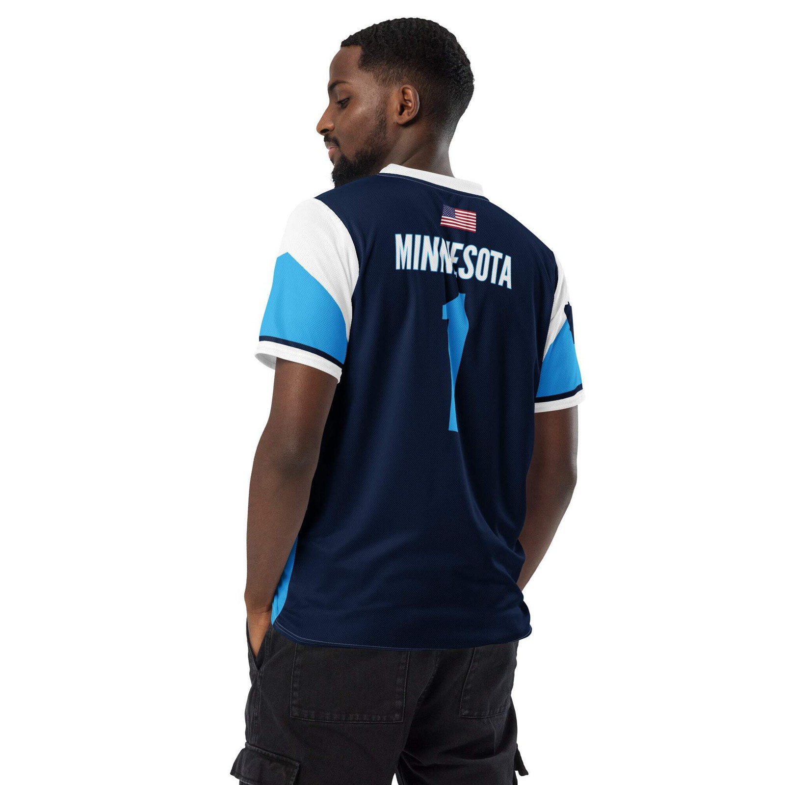 One Minnesota MN State Flag #1 PopFelix Designer Unisex Soccer Sports Jersey gallery