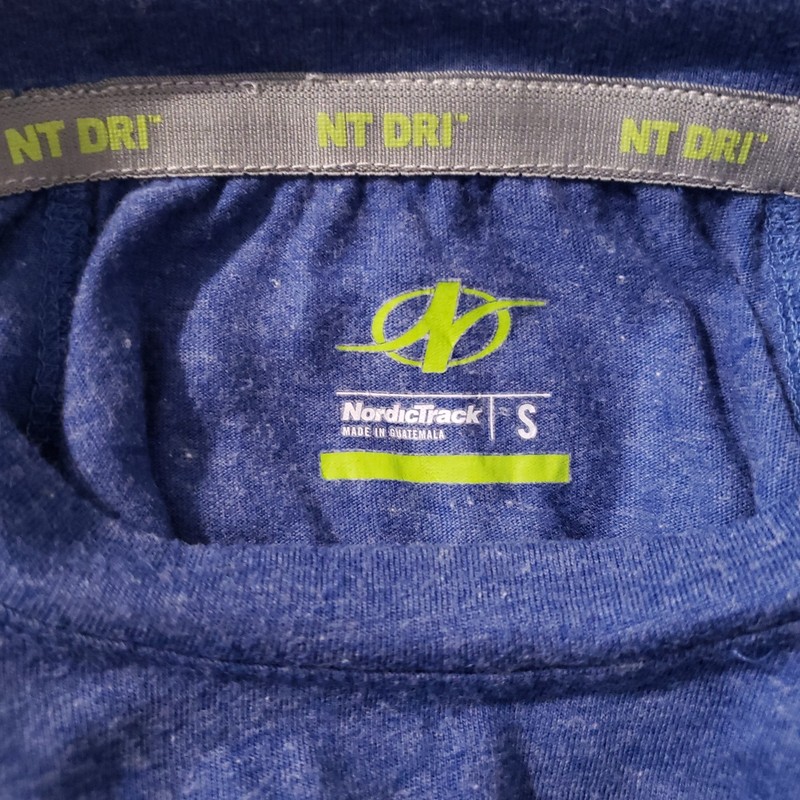 NordicTrack NT DRI Mens Small Long Sleeve Shirt Blue Athletic Activewear gallery