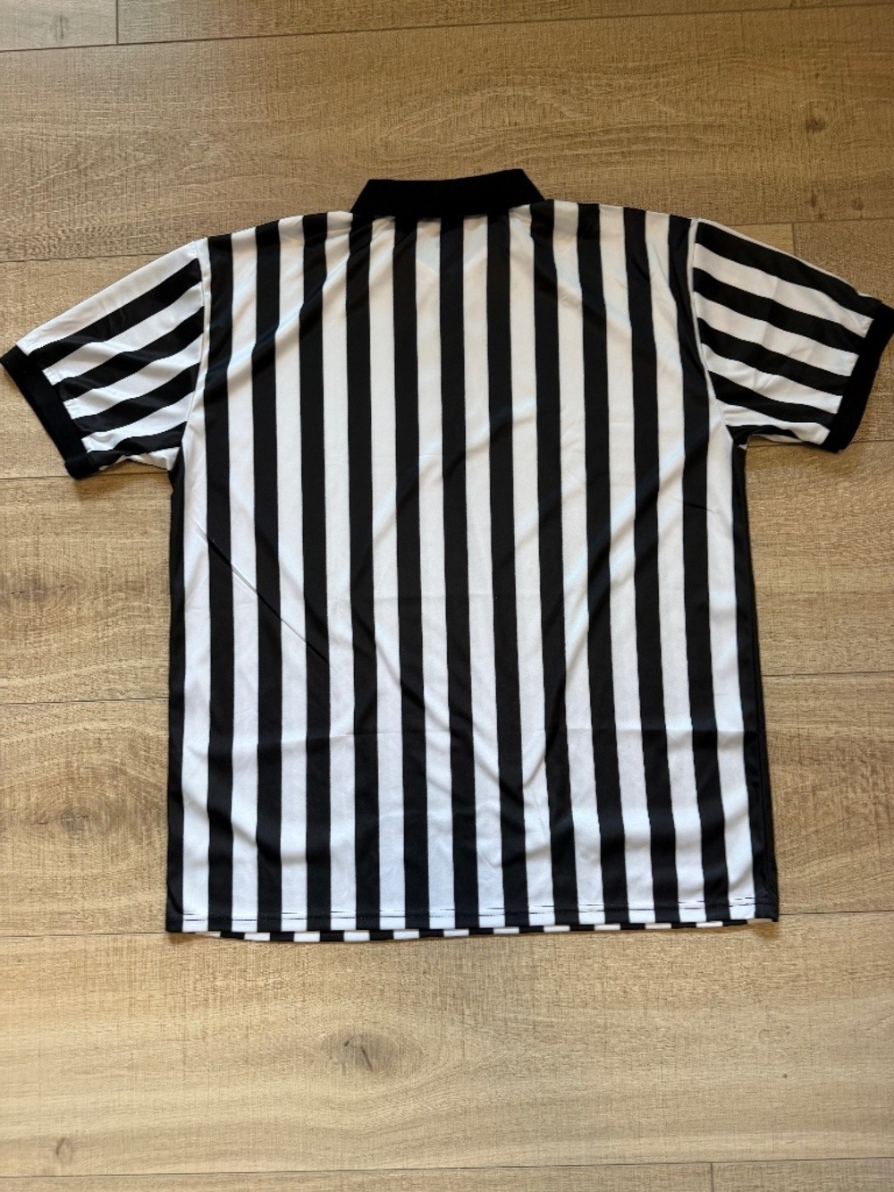 Murray Sporting Goods 1/4 Zip Referee Shirt Black White Stripe Pocket Adult XL gallery