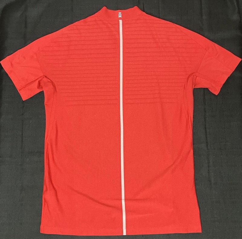 Nike Golf Tiger Woods Masters VL Mock Blade Polo 803195 696 Sunday Red Sz M gallery
