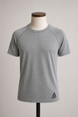 Reebok Workout Shirt Men’s Size Small – Gray Mesh, Moisture-Wicking – NWT