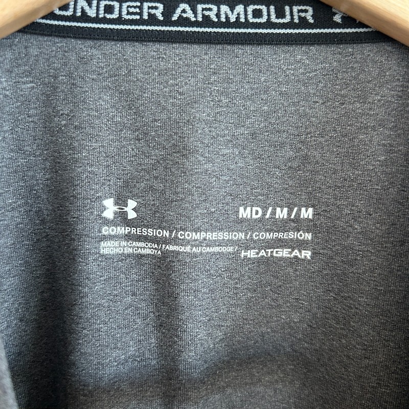 Under Armour Sleeveless Compression Shirt Mens M Gray HeatGear Tank Athletic gallery