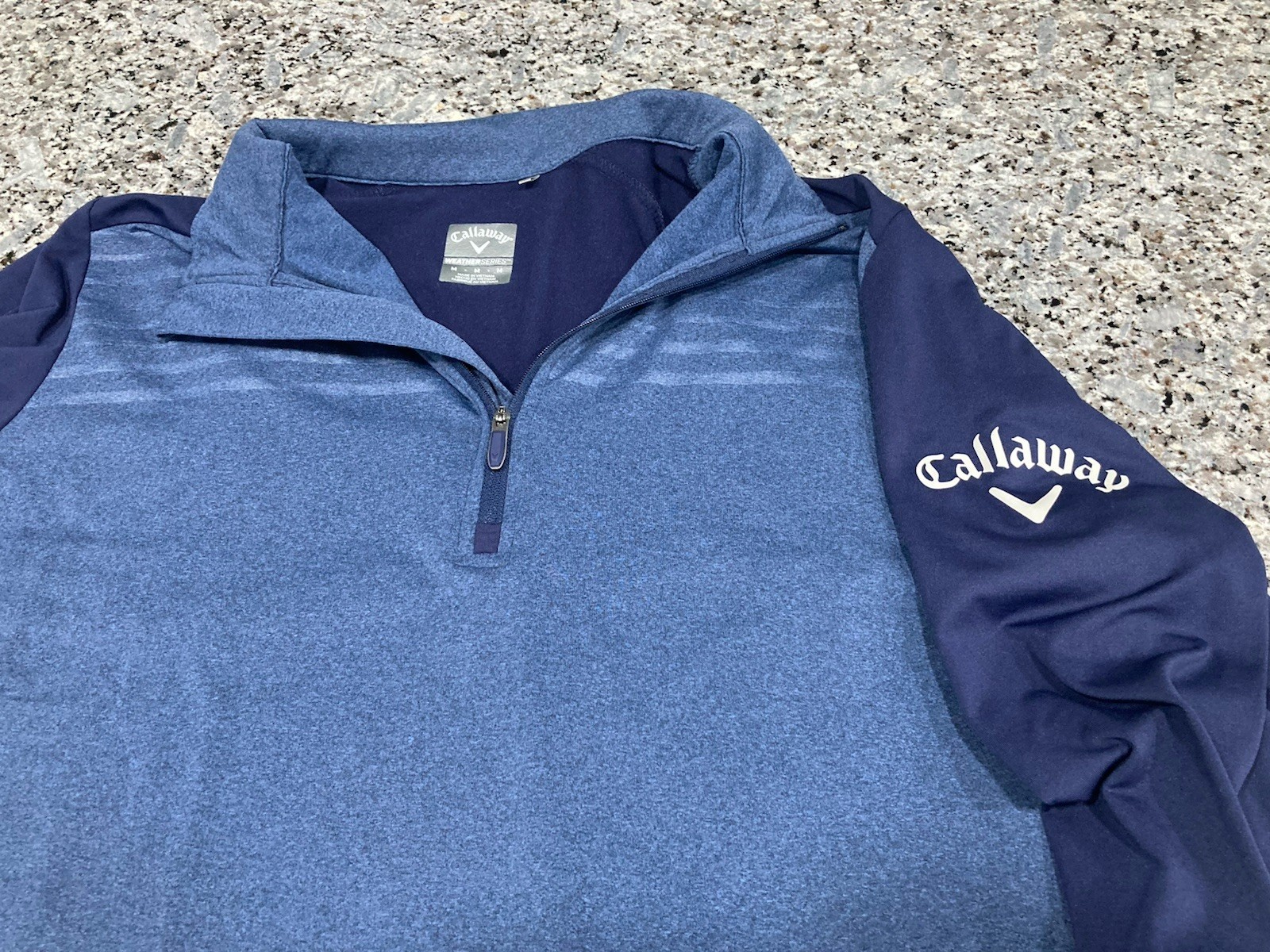 Callaway Pullover Men Blue 1/4 Zip Golf Hiking Swing Tech Weather Series M gallery