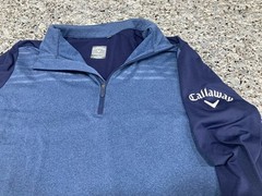 Callaway Pullover Men Blue 1/4 Zip Golf Hiking Swing Tech Weather Series M