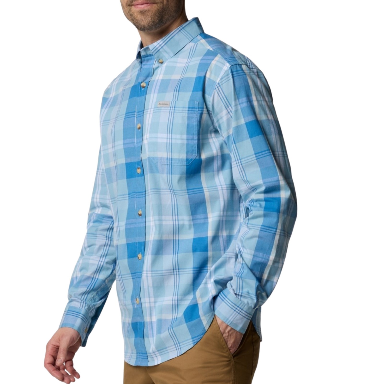 COLUMBIA Rapid Rivers II Long Sleeve Shirt sz 2XL XX-Large Blue Plaid gallery