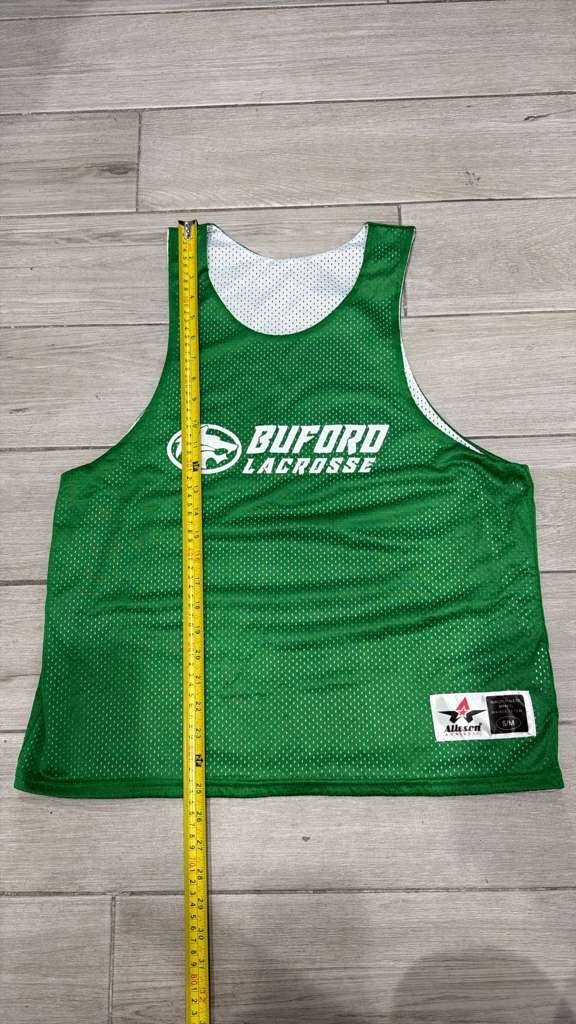 Alleson Athletic Buford Lacrosse Reversible Jersey Green White S/M Tank Top gallery