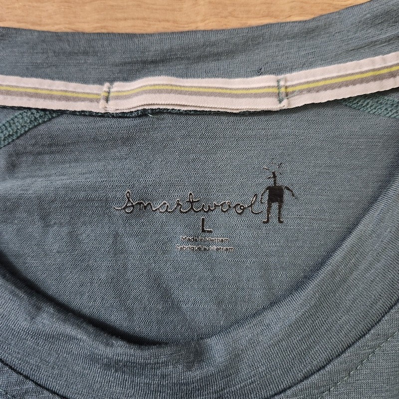 Smartwool Mens Merino Wool Baselayer Long-Sleeve Blue Teal Size Large Euc gallery