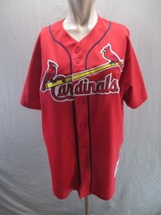 St Louis Cardinals Authentic Size L Mens Red Logo Majestic Baseball Jersey 567