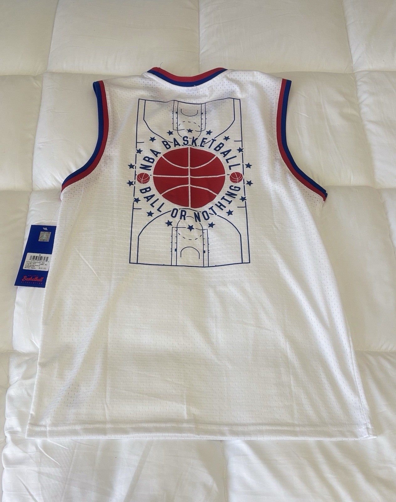 NBA All or Nothing Rd/Wht/blu Basketball Jersey Size: Medium gallery