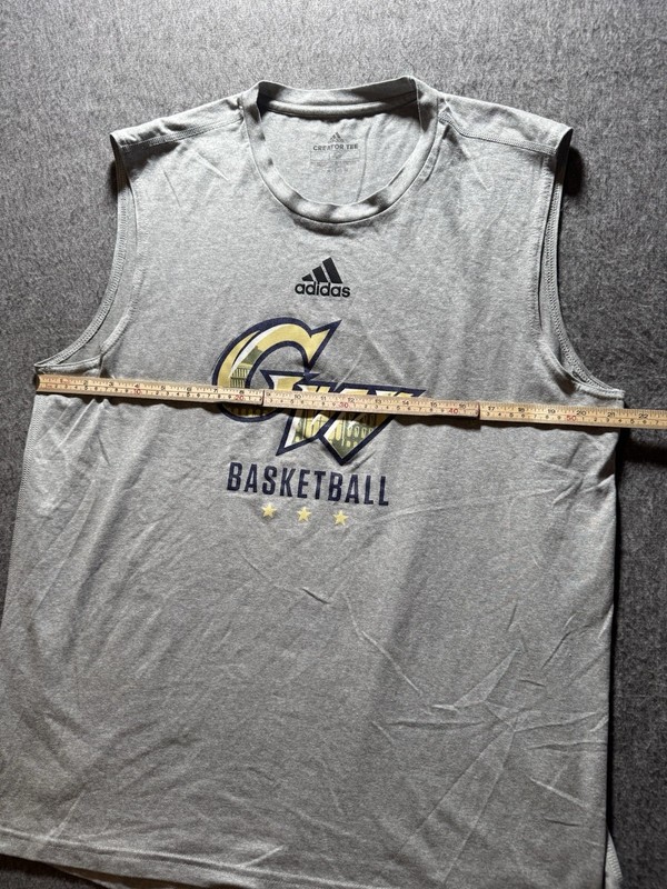 Adidas Gray George Washington Program Sleeveless Mens Size Large Creator Tee gallery