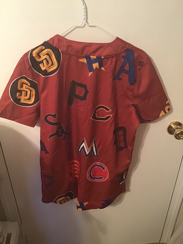 Mlb Baseball Team Logos Shirt Button Up Small By Rebel minds gallery