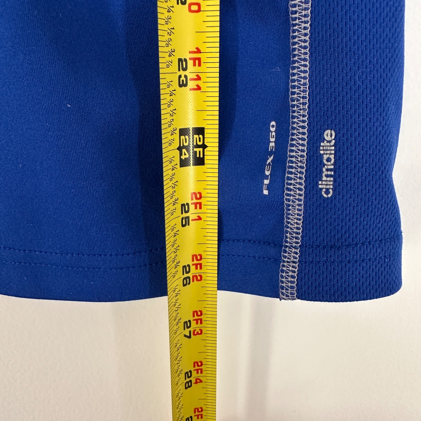 Adidas Climalite Shirt Mens Medium Solid Blue Short Sleeve Flex 360 Activewear gallery