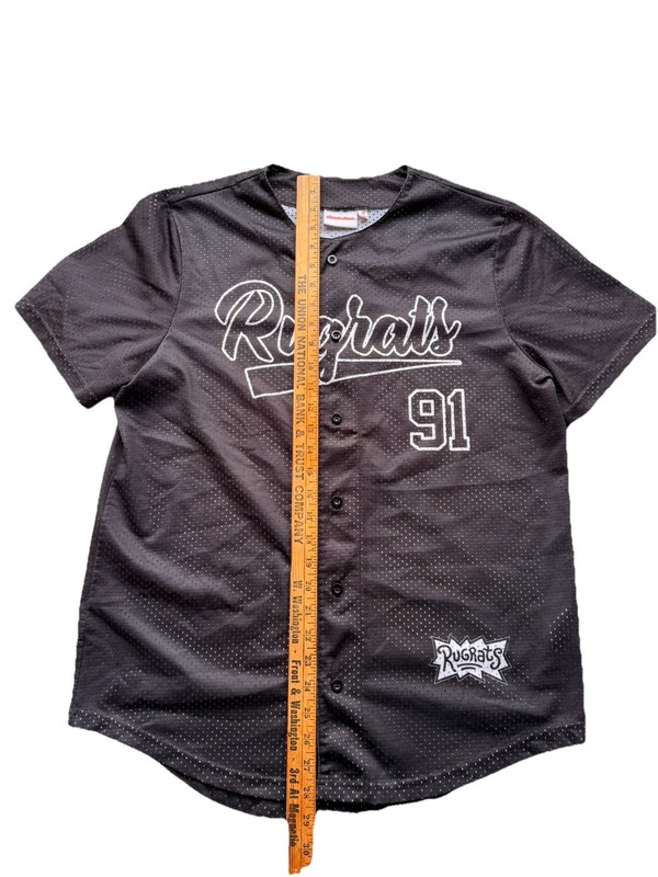 Nickelodeon Rugrats Black Mesh Baseball Jersey Men’s M Big Graphic gallery