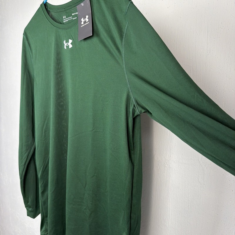 Under Armour Men's HeatGear Compression Shirt Long Sleeve Tee Green Size S NEW gallery