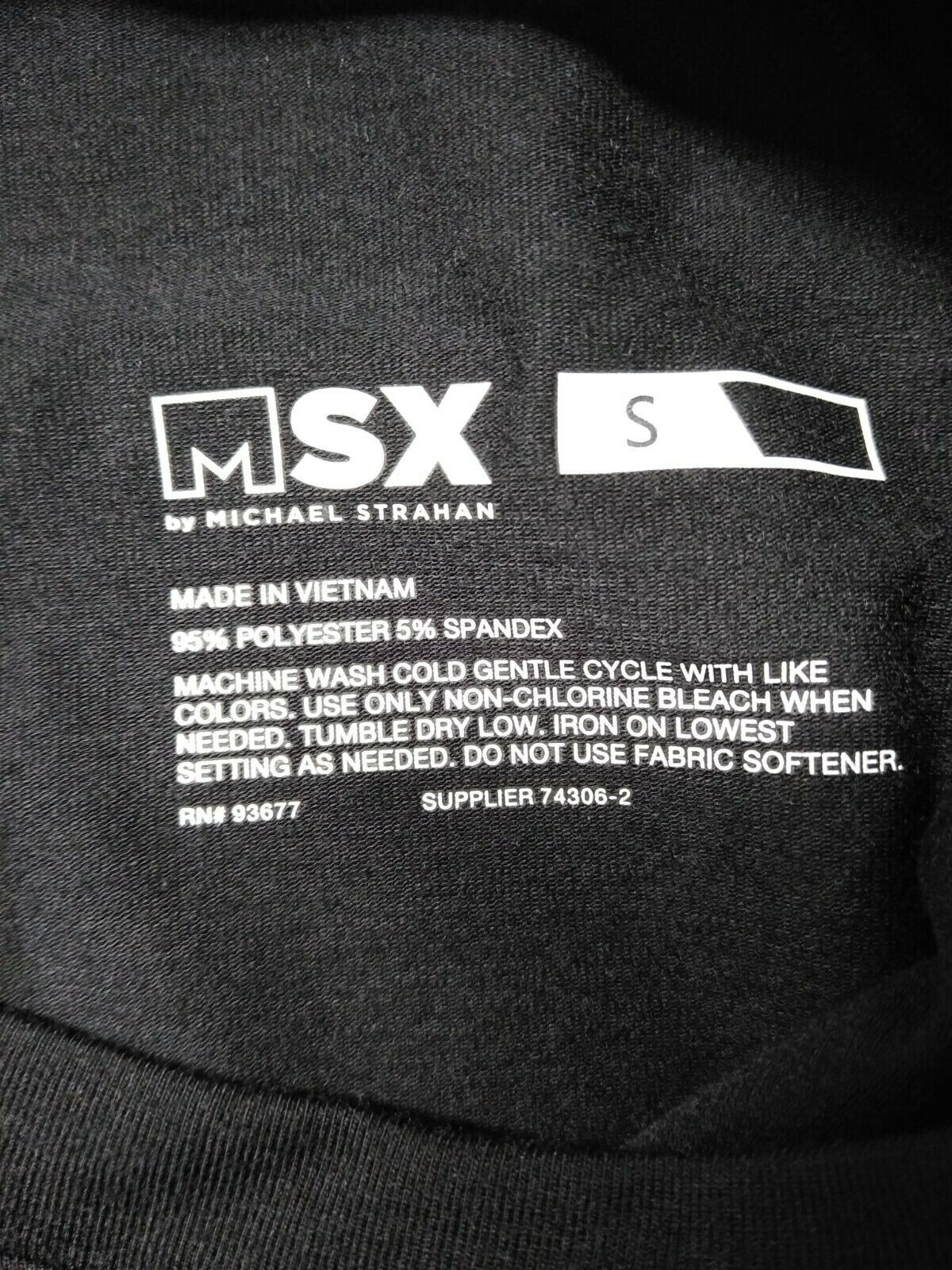 MSX By Michael Strahan Long Sleeve Athletic Shirt Mens Small Black Activewear gallery
