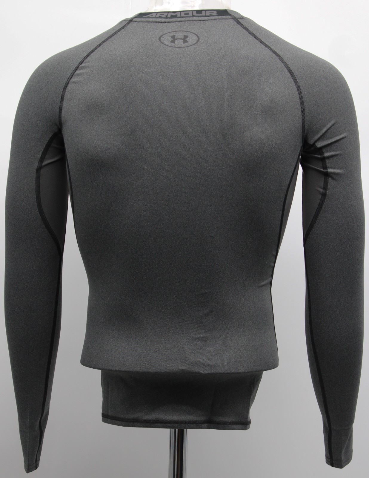UNDER ARMOUR HEATGEAR LONG SLEEVE COMPRESSION SHIRT CARBON HEATHER NEW SZ SMALL gallery