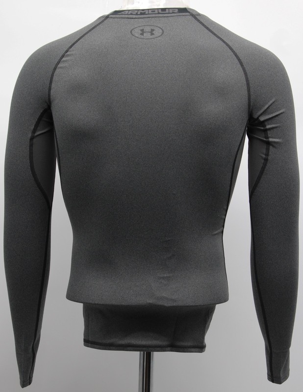 UNDER ARMOUR HEATGEAR LONG SLEEVE COMPRESSION SHIRT CARBON HEATHER NEW SZ SMALL gallery