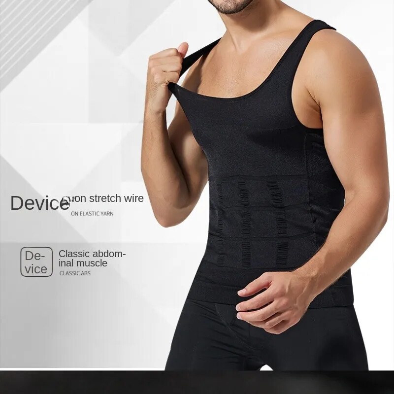 Mens Compression Shirts Sleeveless Body Shaper Base Layer Slimming Tank Top Vest gallery