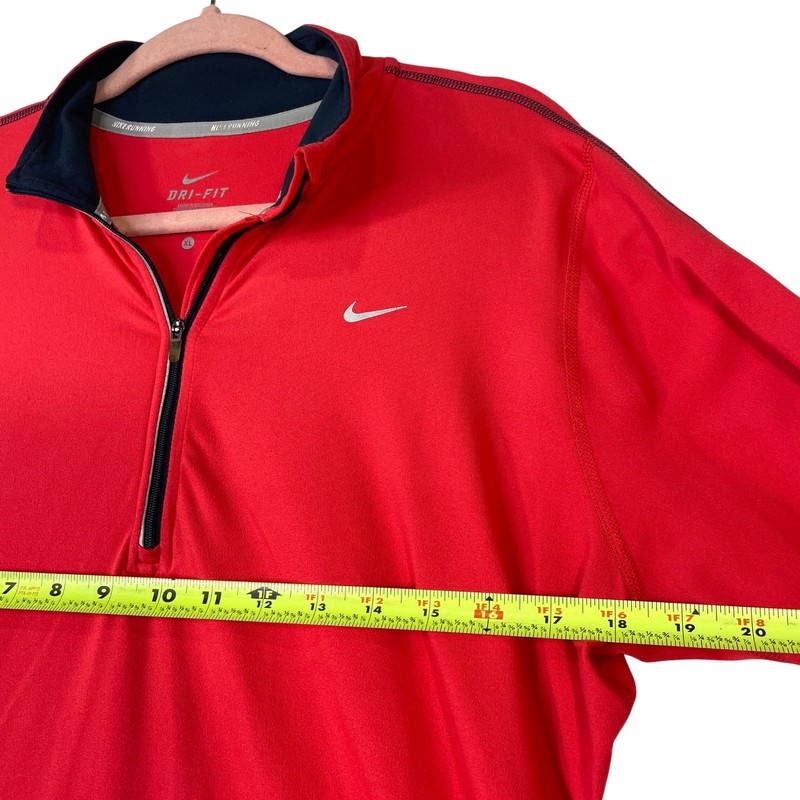 Nike Running Dri-FIT Quarter Zip Pullover Red Mens XL Thumbholes Reflective gallery