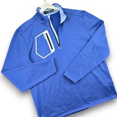 RLX Ralph Lauren Men’s Large Blue Quarter-Zip Performance Pullover Golf Logo