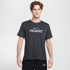 NWT Nike Miler Flash Dri-FIT UV Short-Sleeve Running Top Gray IB4127-070 M L XL
