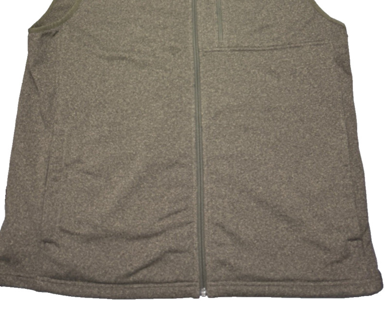 Izod Full Zip 2 Hand Pockets Men’s Vest Size XL Brown Casual Sport gallery