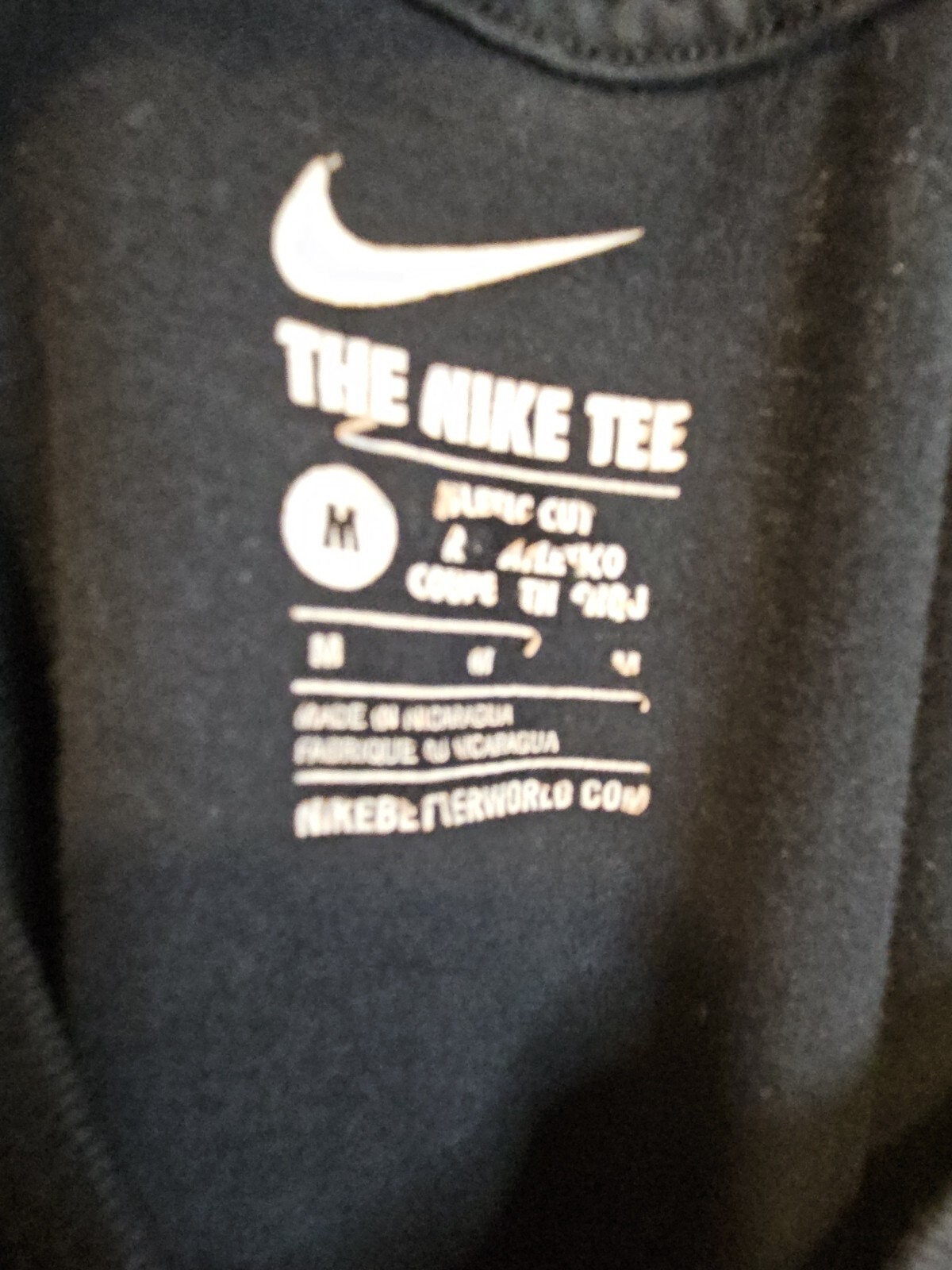 Nike Run T Shirt Athletic Cut Logo Swoosh Printed Active Black Pattern Mens M gallery