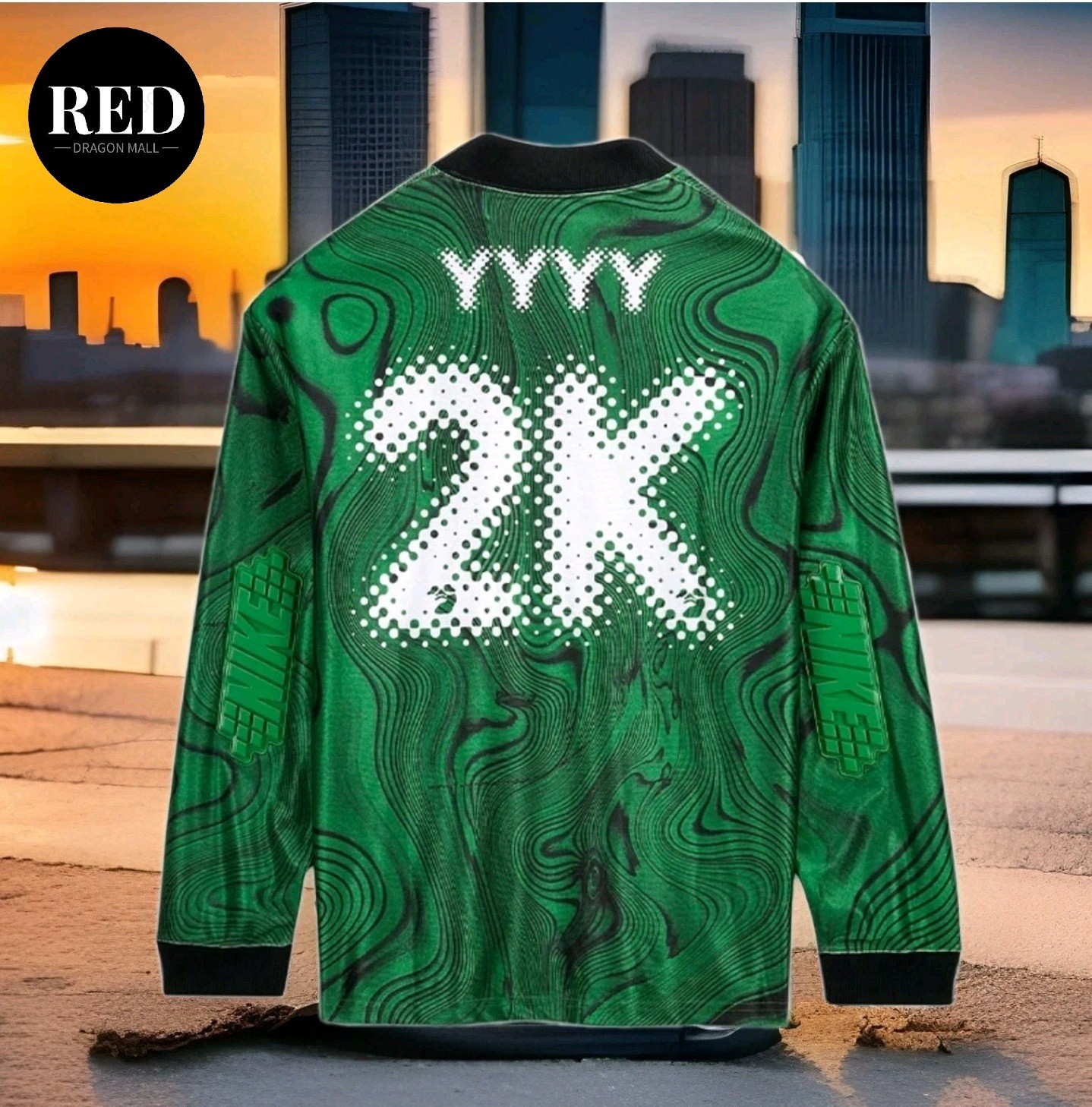 Nike x Off-White Allover Print Jersey Kelly Green FQ0998 389 - Men's Size M gallery