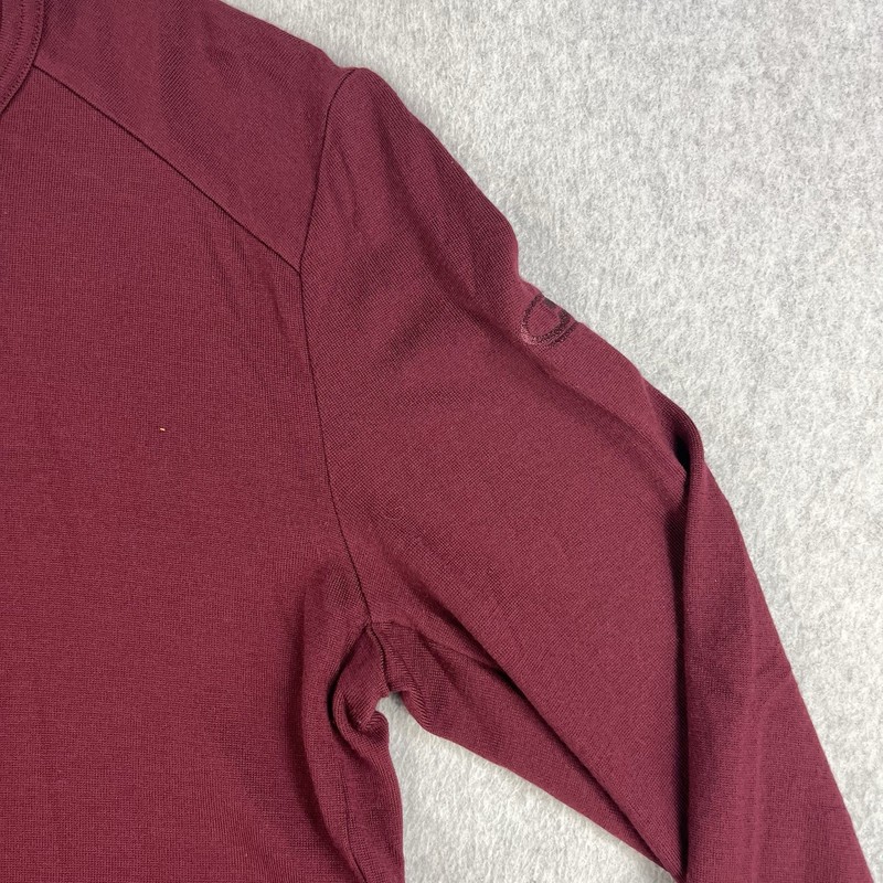 Icebreaker Merino Wool Thermal Pullover Mens Medium Red Bodyfit 260 Long Sleeve gallery