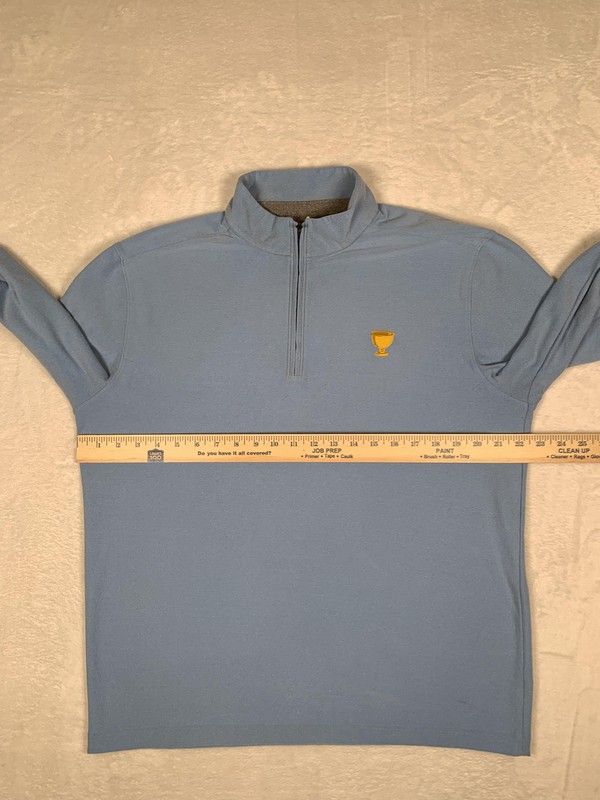 Johnnie-O 1/4 Zip Pullover Mens Medium Blue President's Cup Golf Performance gallery