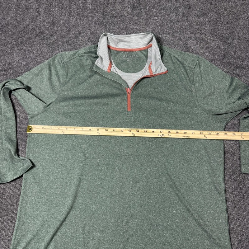 MAELREG Performance Pullover Mens XL Green 1/4 Zip Long Sleeve Shirt Top gallery