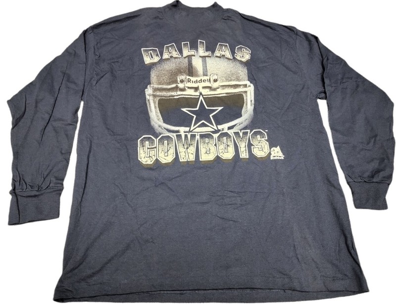 Vtg Dallas Cowboys coaches NFL Mock Turtleneck Helmet t Shirt 1990s riddell gallery