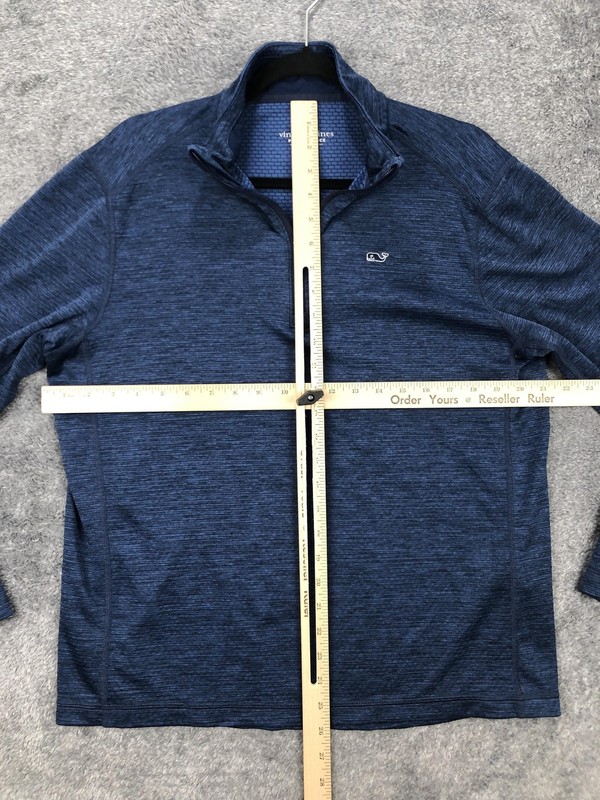 Vineyard Vines Performance Pullover Mens Medium Blue Quarter Zip Long Sleeve gallery