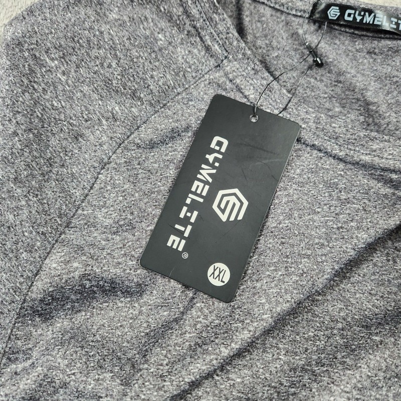 Gymelite Performance Workout T-Shirt Mens size XXL Gray Heather Short Sleeve gallery