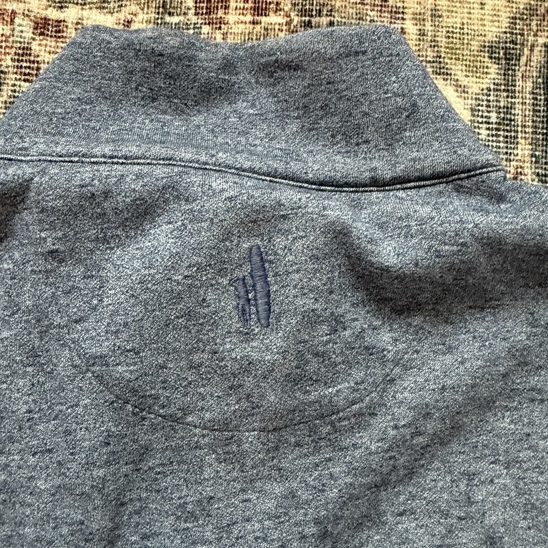Johnnie-O Sully Adrift Quarter Zip Pullover Mens M Blue Gray Golf Crest Stretch gallery
