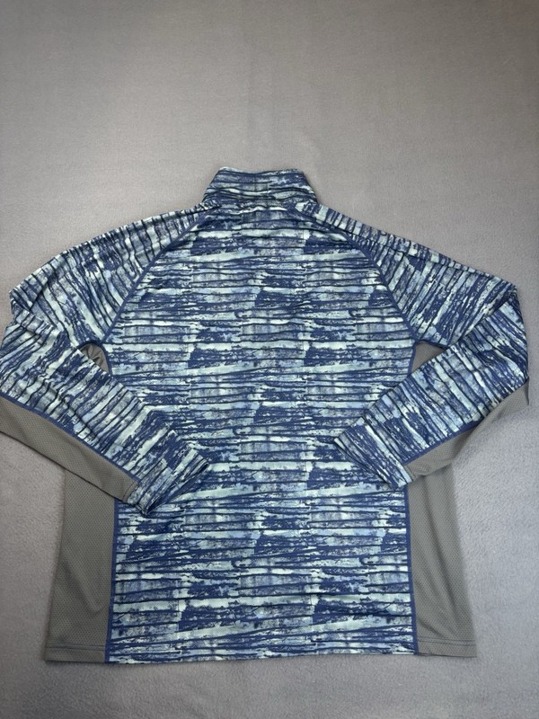 Simms SolarFlex Pullover Mens XL Blue 1/4 Zip Fishing Shirt UPF 50 Performance gallery