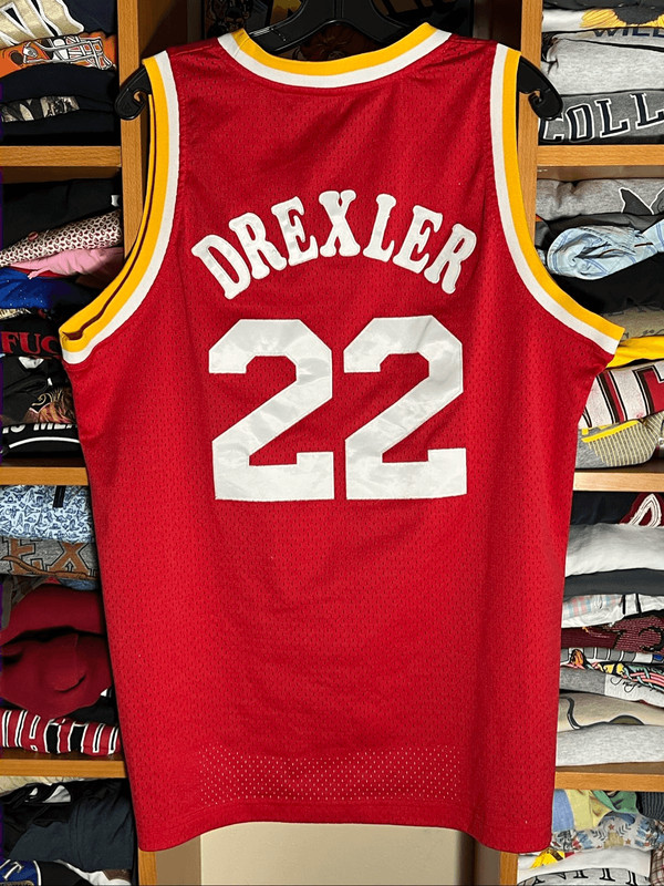 Adidas Men’s Rockets Clyde Drexler Hardwood Classics 94-95 Jersey Large gallery